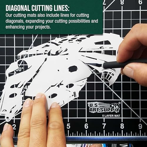 U.S. Art Supply 40" x 60" Self-Healing Cutting Mat 5-Ply - Double-Sided Green/Black Craft Mat, Non-Slip Cutting Mats for Crafts, Sewing, Quilting, Scrapbooking | Double-Sided Green/Black Craft Mat, Non-Slip Cutting Mats for Crafts, Sewing, Quilting, Scra…