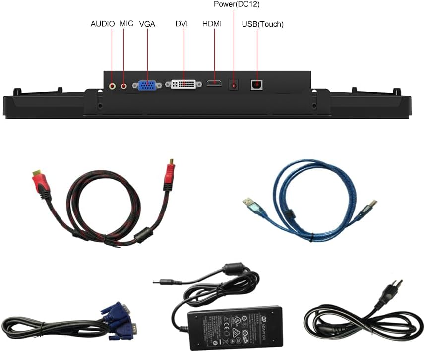 GreenTouch 18.5 Industrial Touch Monitor Open Frame, HDMI/VGA/DVI Interface, Muliti Touch Capacitive Touch Screen Technology