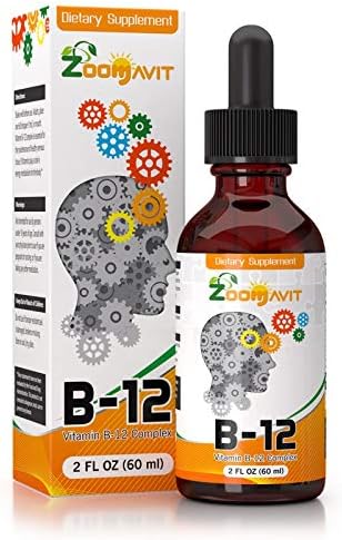 Vitamin B Complex Liquid Drops with Fast Absorption - Super B Liquid Complex Vitamins B2, B3, B5, B6 & B12 - Natural Energy Boost
