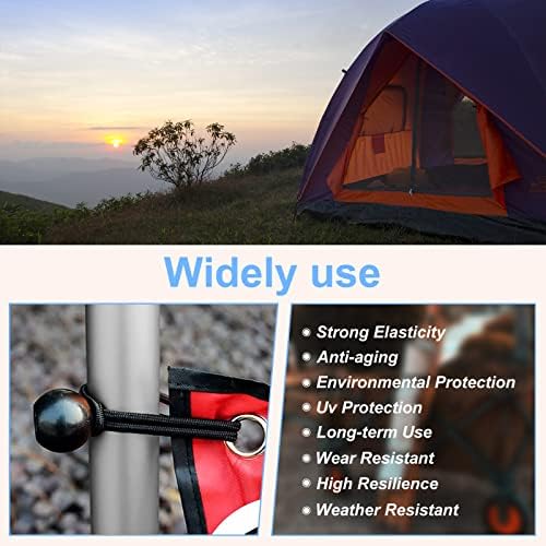30PCS of 3 Sizes Ball Bungee Cords, 6, 9, 11 Inch Tarp Canopy Bungee Balls, Heavy Duty Tie Down Cord for Shelter, Gazebo, Camping, Tent, Cargo