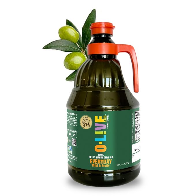 O-Live & Co. 25 Fl Oz 100% Extra Virgin Olive Oil - No Additive - Single Origin Versatile EVOO - First Cold Pressed - Polyphenol Rich - Glass Bottle - New Harvest - Award Winner