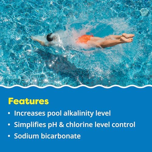 In The Swim Alkalinity Increaser for Swimming Pools - 25 Pounds | 100% Sodium Bicarbonate - Raises Alkalinity and Balances pH Levels in your Swimming Pool Water