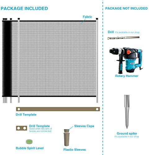 Patio Pool Fence Gate for Inground Pools with Privacy Fence Gate Door for Garden Deck Backyard Chicken Dog Outdoor Security Gate Removable 6’ H X