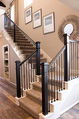 Red Oak 6010-8E 2-1/4 inch Width x 2-3/8 inch Tall Traditional Style Straight Wood Handrail for Stair Remodeling 8 feet Long