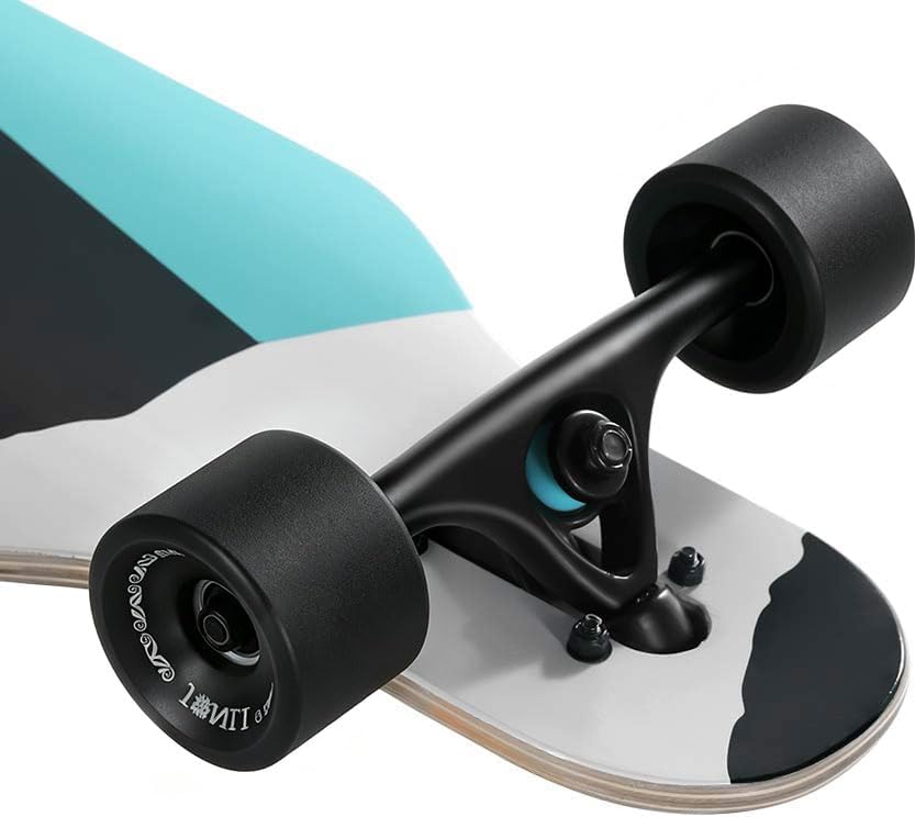 Junli 41 Inch Freeride Skateboard Longboard - Complete Skateboard Cruiser for Cruising, Carving, Free-Style and Downhill