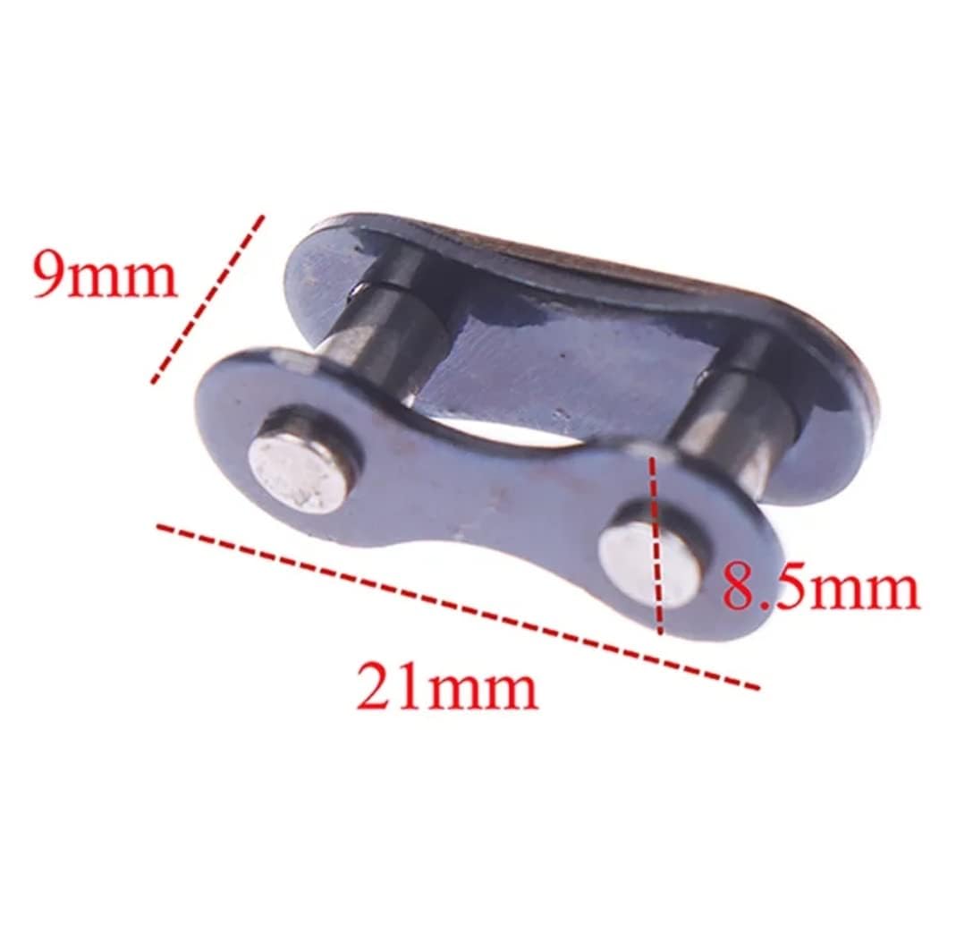 ORT Bike Master Links - Steel Connectors for Single Speed Chains, Reusable Coupling Links, Pack of 2 Black Masters