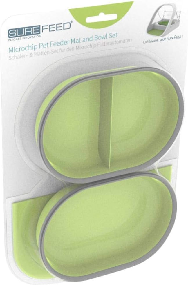 SureFeed Microchip Feeder Mat and Bowl Set, Gray
