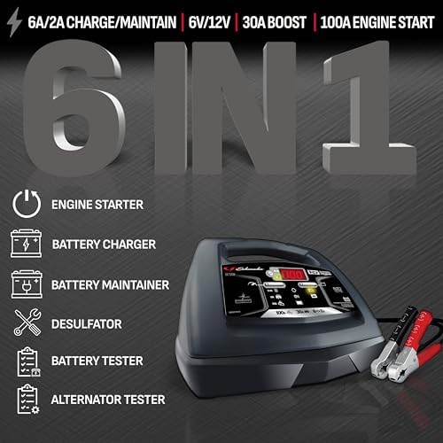 Schumacher Electric 6A Car Battery Charger & Maintainer, 6V/12V – SC1308
