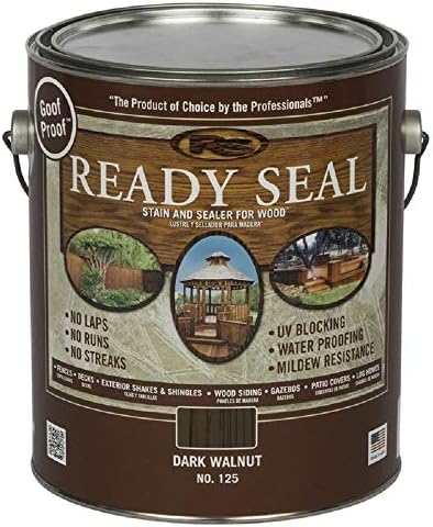 Ready Seal 125 Dark Walnut Exterior Wood Stain and Sealer, 1 Gallon (Pack of 4)44