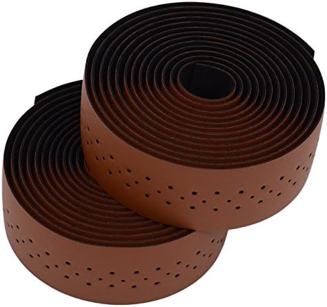 KINGOU Carbon Fiber PU Leather Road Bike Handlebar Tape Bar Tapes - 2PCS Per Set