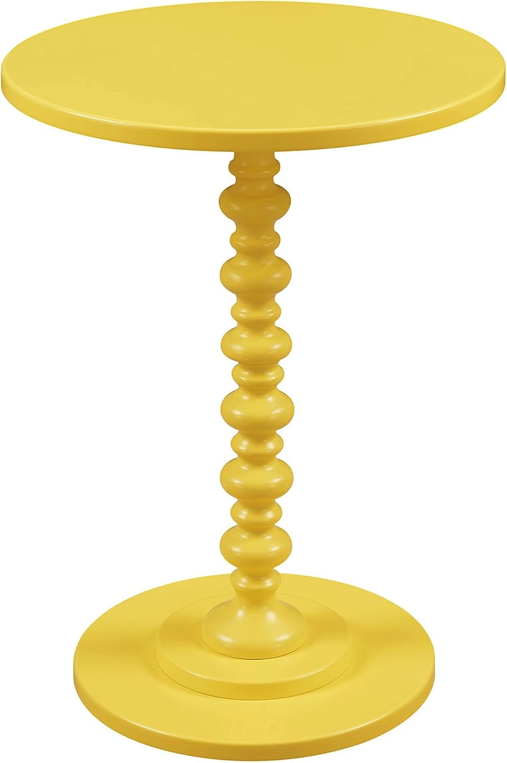 Convenience Concepts Palm Beach Spindle Table 17.75" - Traditional Round End Table for Living Room, Turned Solid Wood Side Table, Classic Display Pedestal Table, Espresso