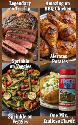 Jocko's Mix Santa Maria Style Seasoning - 15.3oz Bottle Of Tri-Tip, Steak, Pork, and Chicken Seasoning - Santa Maria California Grill - Jocko's Mix for Meat, Seafood Stew & Vegetables, Gluten Free