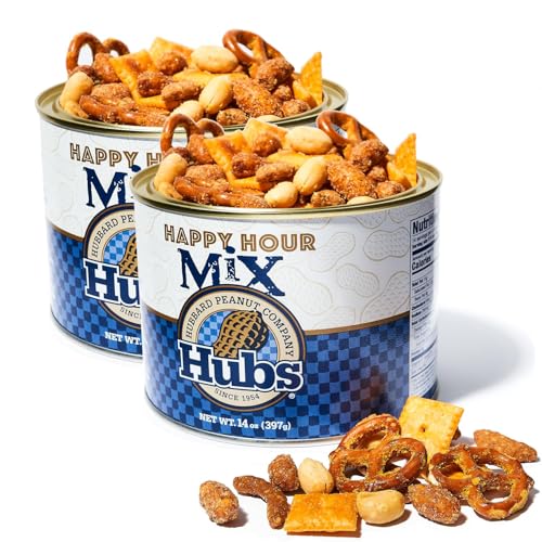 Hubs Peanuts Premium Salted Virginia Nuts, Non-GMO, Gluten Free Healthy Snacks - Irresistible Crunch & Flavored Peanuts - Made from Premium Ingredients - Vacuum-Sealed Tin - 2 Packs of 40 oz Cans