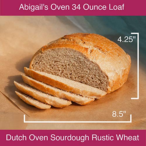Fresh Sourdough Bread – San Francisco Bakery Style Dutch Oven Rustic Wheat – Hand-made – 3 Ingredient – 1 Sliced Artisan Round 34 oz