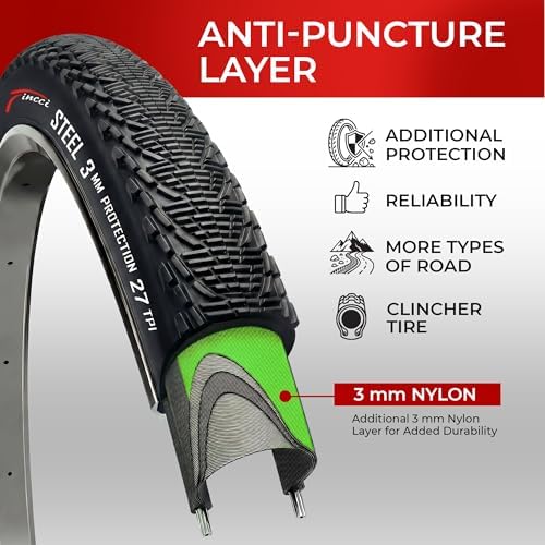 Pair 26 x 1.95 Mountain Bike Tires - Foldable 53-559 with 3mm Anti Puncture