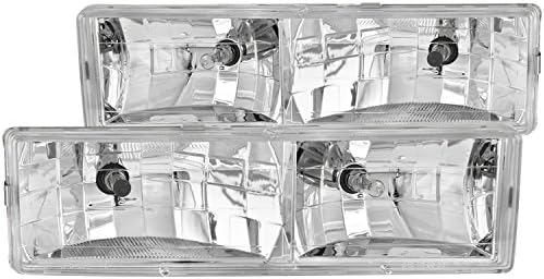 Anzo USA 111004 Chevrolet Crystal Chrome Headlight Assembly - (Sold in Pairs)