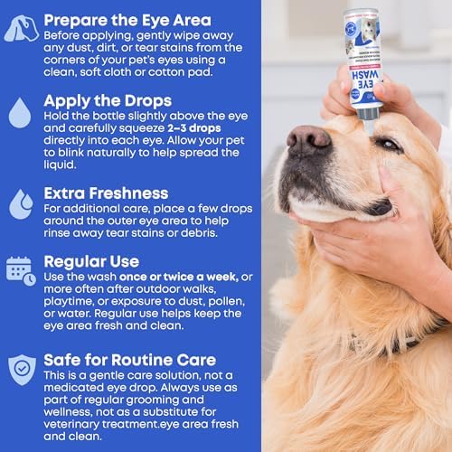 Dog Eye Drops & Eye Infection Treatment for Dogs and Cats – Soothe Infection & Allergy, Relieve Dry Eyes & Pink Eye