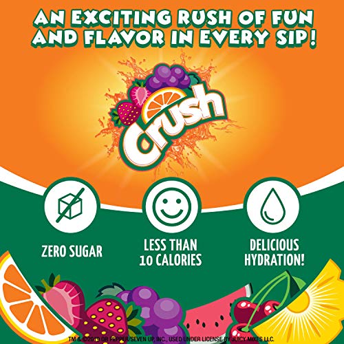 Crush Grape Flavored Powder Drink Mix, 6 Pieces, Sugar Free, 0.48 Ounces (Pack Of 12)
