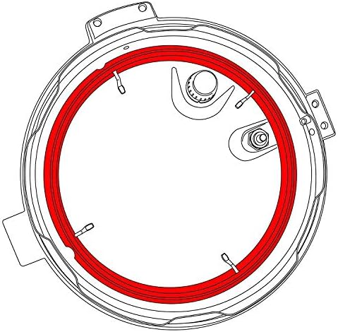 "1 GJS Gourmet Rubber Gasket (Sealing Ring) Compatible With 4 Quart Cook's Essentials Electric Pressure Cooker (1