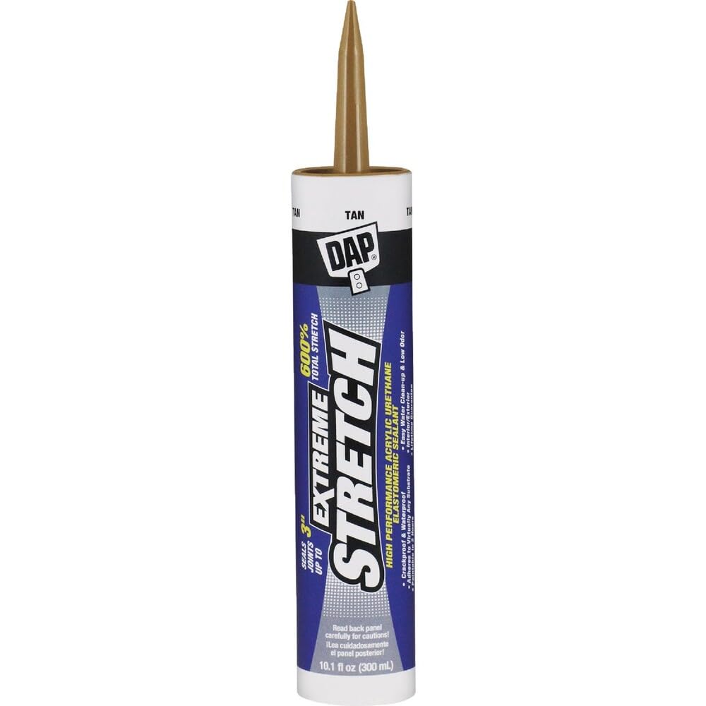 DAP Extreme Stretch Acrylic Urethane Premium Elastomeric Sealant, White, 10.1 Oz (7079818715)