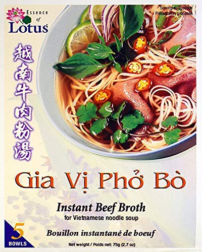 Essence of Lotus Instant Spicy Beef Pho Soup Mix — Ready-to-Eat Flavorful, Restaurant-Quality Pho broth, Made in the US (Spicy Beef Soup Mix, 1-Pack) | Ready-to-Eat, broth