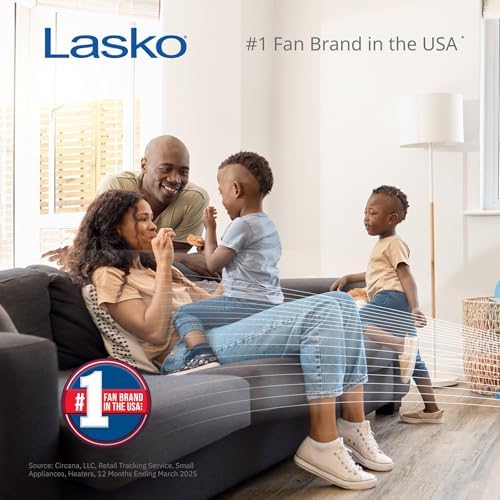 Lasko Personal Table Fan with Storage Tray, 2 Quiet Speeds, Tilt-Back Fan Head for Home Office, Bedroom, 6", White, 2002W