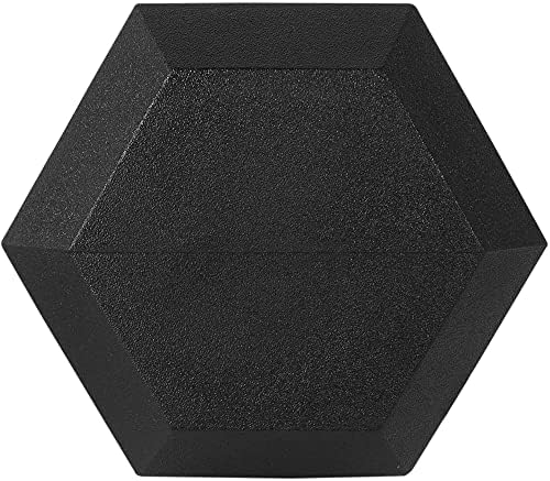 Rubber Encased Hex Dumbbell with Knurled Alloy Material Non-slip Handle, Basic Professional Dumbbell