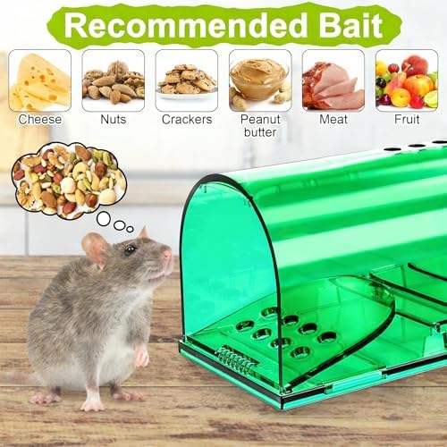 4 Pcs Humane Live Mouse Traps No Kill Reusable Mice Trap Catch