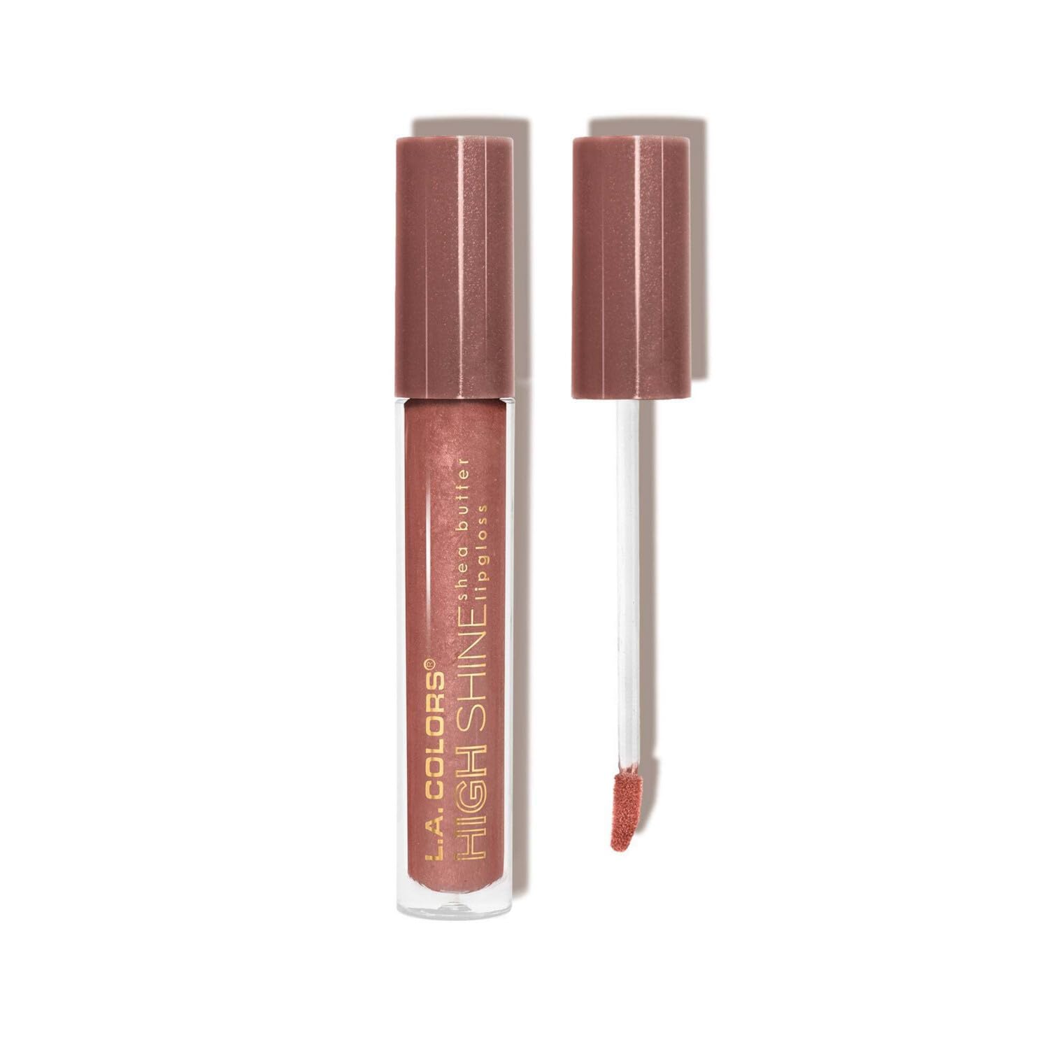 L.A. COLORS High Shine Shea Butter Lip Gloss, Baby Cakes, 0.14 Oz