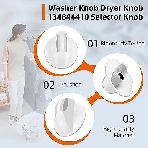 AMI PARTS 134844410 Selector Knob Washer/Dryer Selector Knob White
