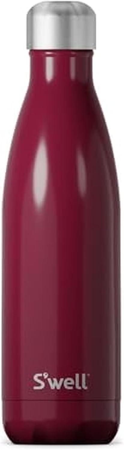 S'well Stainless Steel Water Bottle, 17oz, Blue Suede, Triple-Layered Vacuum Insulated Containers Keeps Drinks Cold for 36 Hours and Hot for 18, BPA Free, Perfect for On the Go