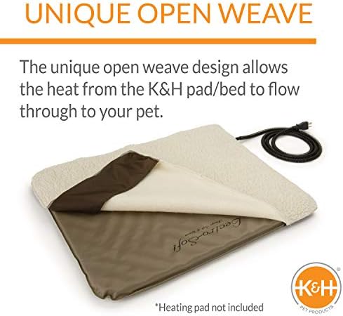 K&H Heated Pad Cover, Lectro-Soft Small Outdoor Dog Bed Replacement Cover | Fits K&H Lectro-Soft Small Beds (Heated Bed Sold Separately), Machine Washable Fleece Cover, 18x14in