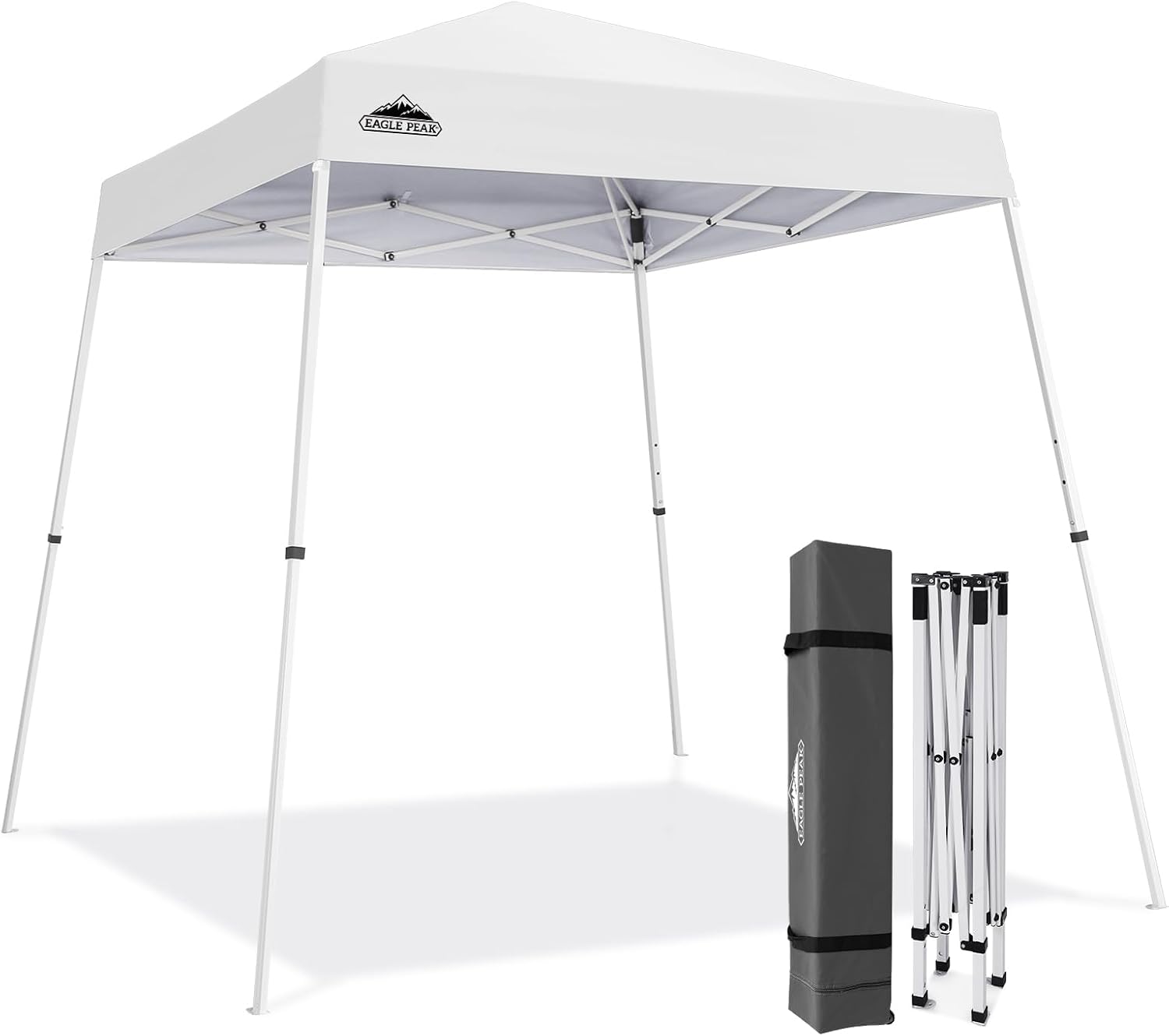 EAGLE PEAK 10x10 Slant Leg Pop Up Canopy Tent, Blue