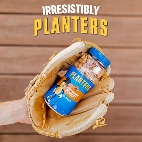 PLANTERS Honey Roasted Peanuts, Plant Based Protein Snacks, 16 Oz (1 Ct) | Roasted Sweet & Salty Nuts. Kosher. Resealable Jar. Snacks for Adults. Party Mix, Party Snacks