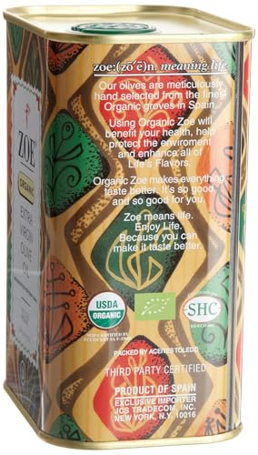 ZOE Extra Virgin Olive Oil 3L (101.4 fl oz) | Freshly Harvested, First Cold-Pressed | High Polyphenol, Hand-Selected Olives from Spain | Fruity Flavor, Rich Aroma | BPA-Free Tin