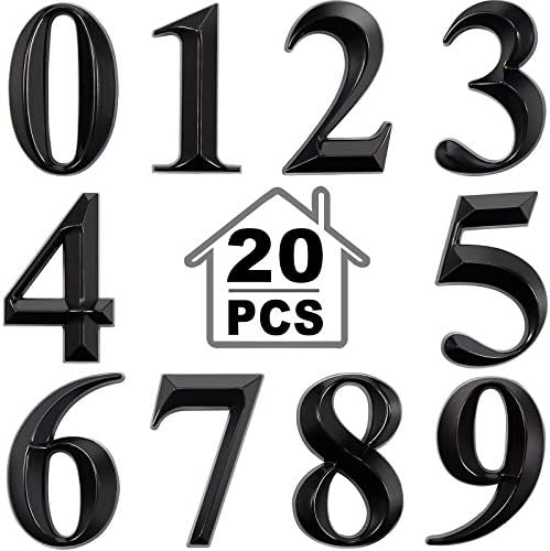 Jetec 10 Pieces 3D Mailbox Numbers 0-9 Self Adhesive 2 Inch Address Numbers Stickers Door House Style Street Mailbox Sign for Apartment Home and