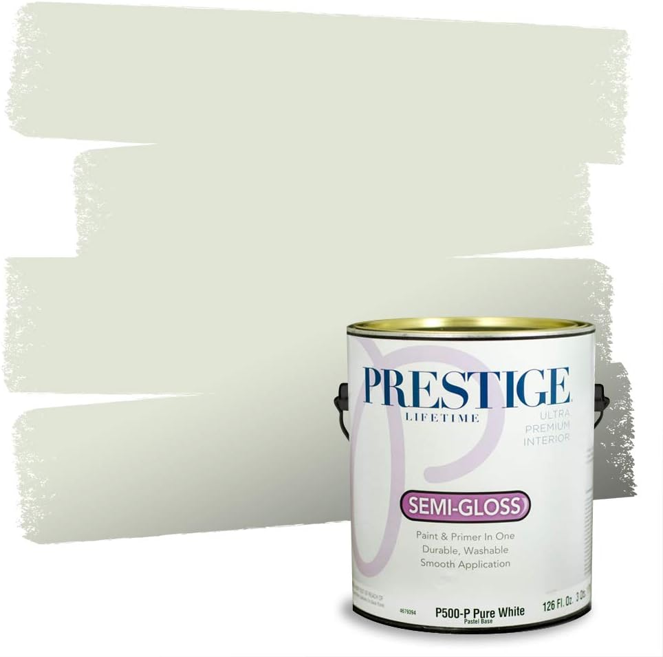 PRESTIGE Paints Exterior Paint and Primer In One, 1-Gallon, Semi-Gloss, Comparable Match of Sherwin Williams* Shamrock*
