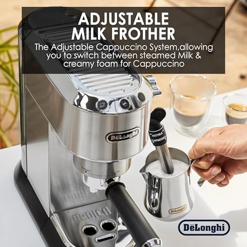 De'Longhi EC685M Dedica Deluxe Automatic Espresso Machine,35 oz, 1, Metallic