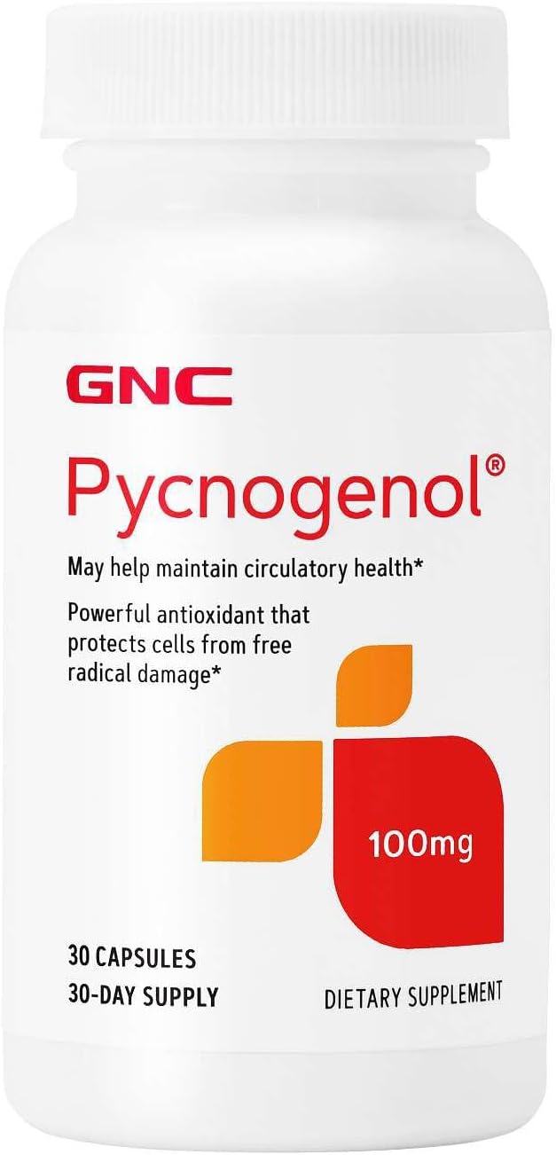 GNC Pycnogenol 50mg, Maintains Circulatory Health, 120 Capsules