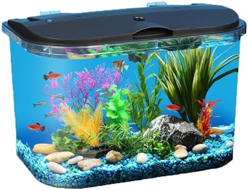 Koller Products 5-Gallon Aquarium Kit with LED Lighting and Power Filter, Ideal for a Variety of Tropical Fish