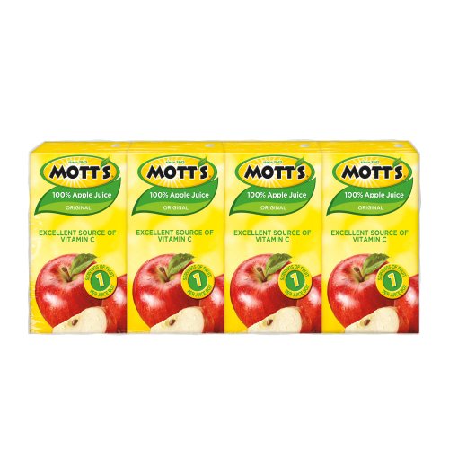 Mott's 100% Original Apple Juice, 6.75 Fl Oz Boxes, 32 Count (4 Packs Of 8), 2 Servings Of Fruit, 100% Fruit Juice, Gluten-free, Caffeine-free, Kosher, Contains No Artificial Colors Or Sweeteners