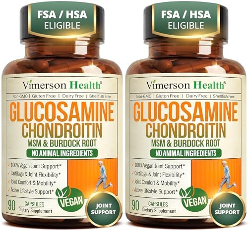 Glucosamine Chondroitin MSM – Joint Support Supplement for Women and Men with Glucosamine Sulfate 1500 mg, Chondroitin and MSM – for Cartilage, Joint Health and Flexibility – 90 Capsules