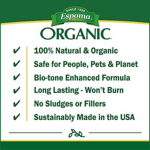 Espoma Organic Plant-Tone 5-3-3 Natural & Organic All Purpose Plant Food, 18 lb. Bag, The Original Organic Fertilizer for All Flowers, Vegetables