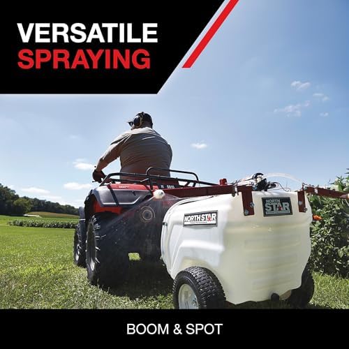 NorthStar 31-Gallon Tow-Behind Boom/Spot Sprayer, 2.2 GPM, 12V, 70 PSI | NSQ on-demand pump, Spring-loaded breakaway boom, Wide-area coverage