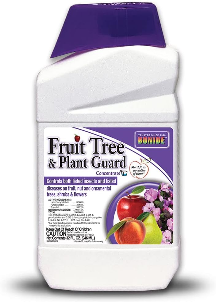 Bonide Fruit Tree & Plant Guard, 32 oz Concentrate | Multi-Purpose Fungicide, Insecticide, Miticide, For Home Gardening