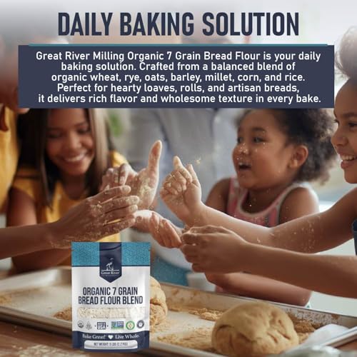 Great River Milling Organic 7 Grain Bread Flour, 25 lb