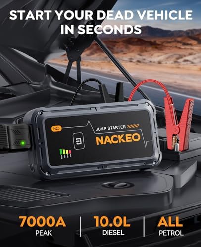 Car Jump Starter 7000A Car Battery Jump Starter Portable Pack for Up to All Gas and 10.0L Diesel Engine 12V Jump Box, Jump Pack