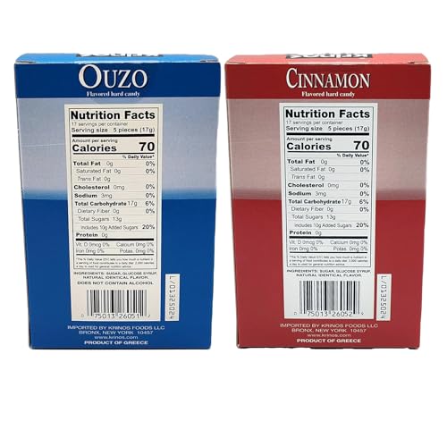 Krinos Cinnamon Candy - Hard Candy Imported from Greece, 10.6 oz | Natural flavors of cinnamon. Imported from Greece. Ideal as a after-meal palate cleanser and sharing at parties and gifts.