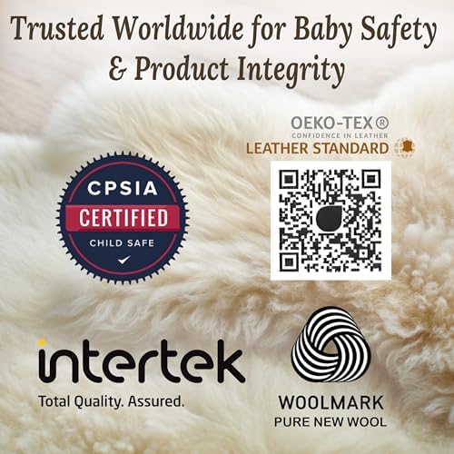 New Zealand Lambskin Baby Rug, Unshorn Sheepskin, Large 2x3 ft
