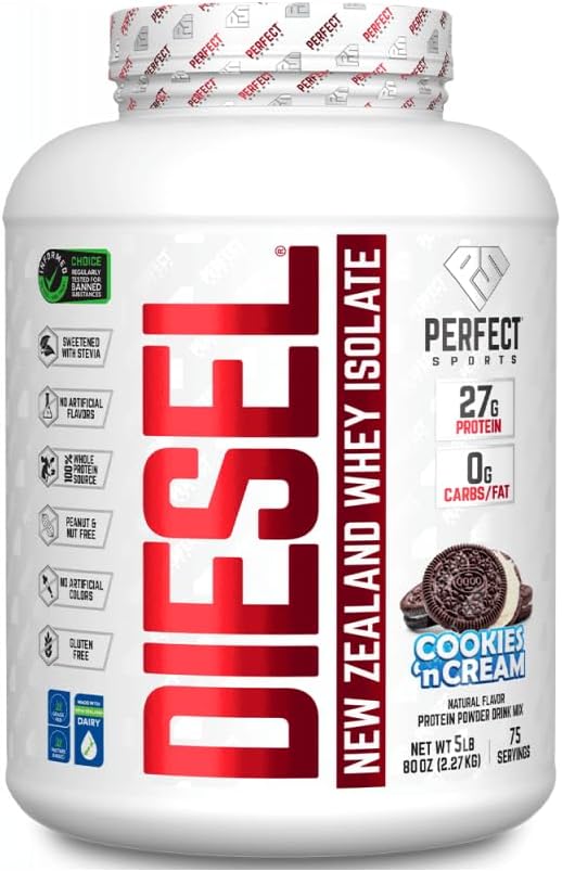 PERFECT SPORTS Diesel Whey Protein Isolate, Milk Chocolate, 2 lb